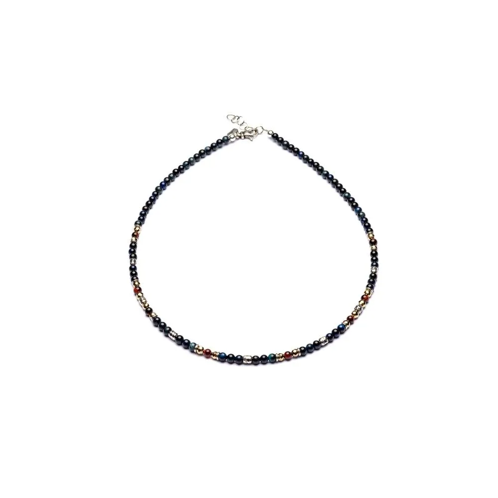 Collana Uomo Antracite con Pietre Dure Bobbio