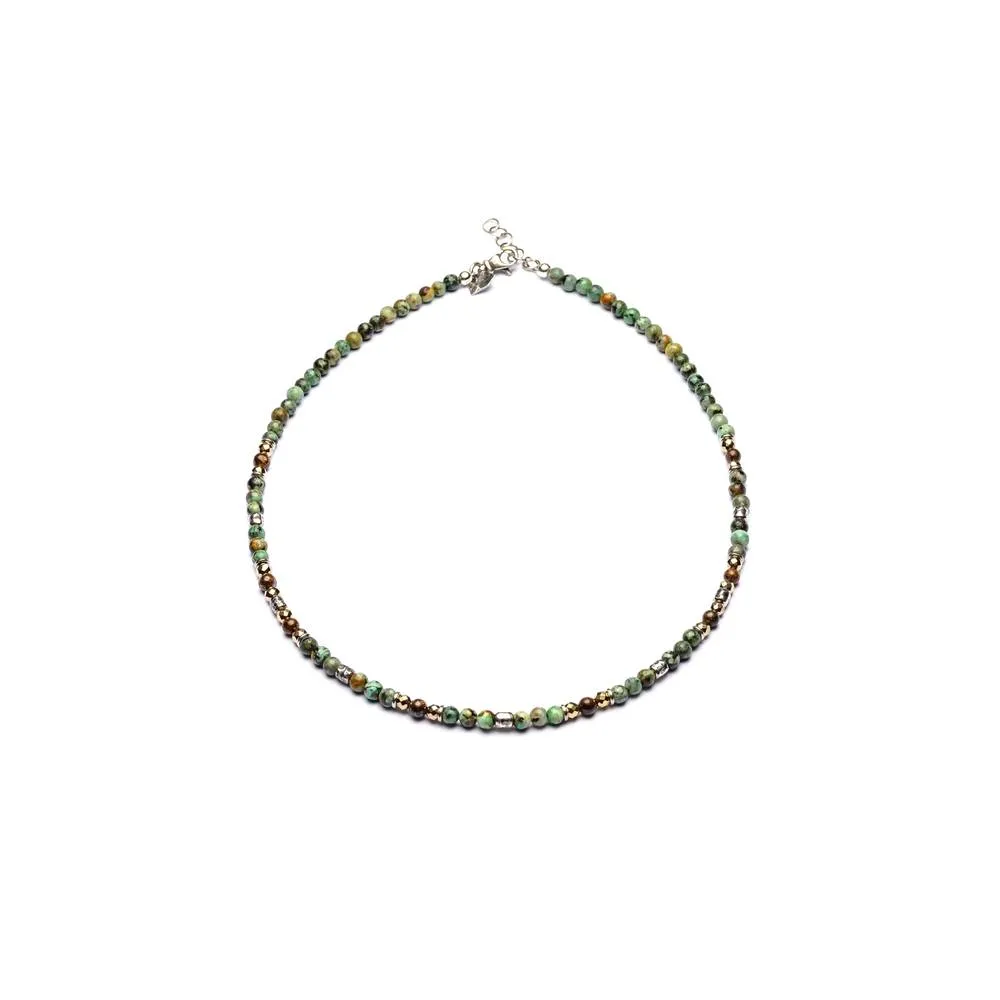 Collana Uomo Antracite con Pietre Dure Gerace