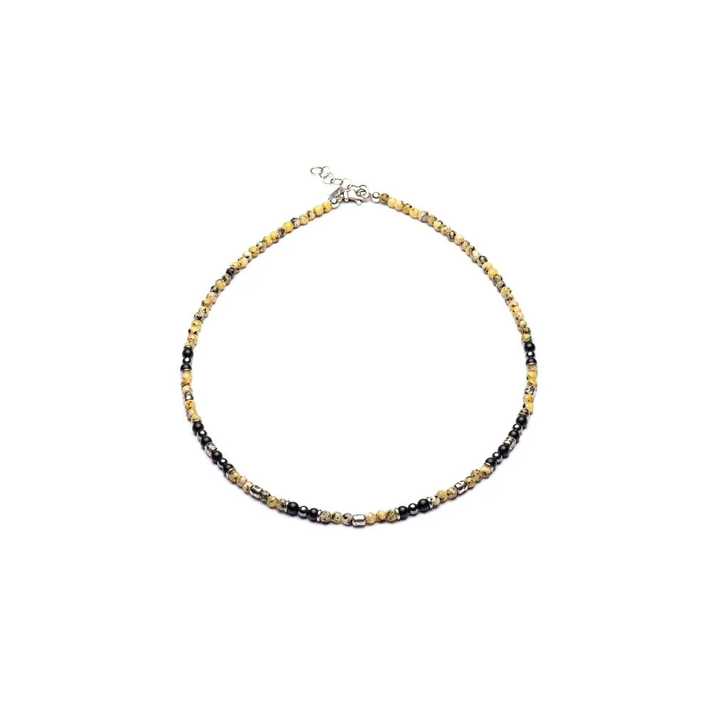 Collana Uomo Antracite con Pietre Dure Gradara