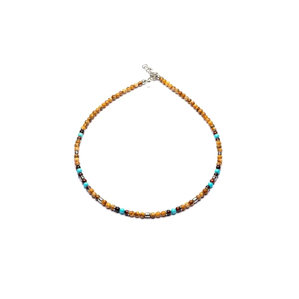 Collana Uomo Antracite con Pietre Dure Procida