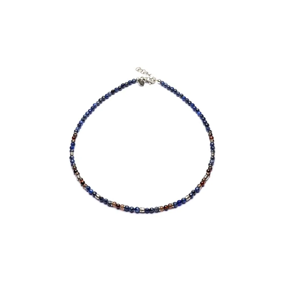 Collana Uomo Antracite con Pietre Dure Ravello