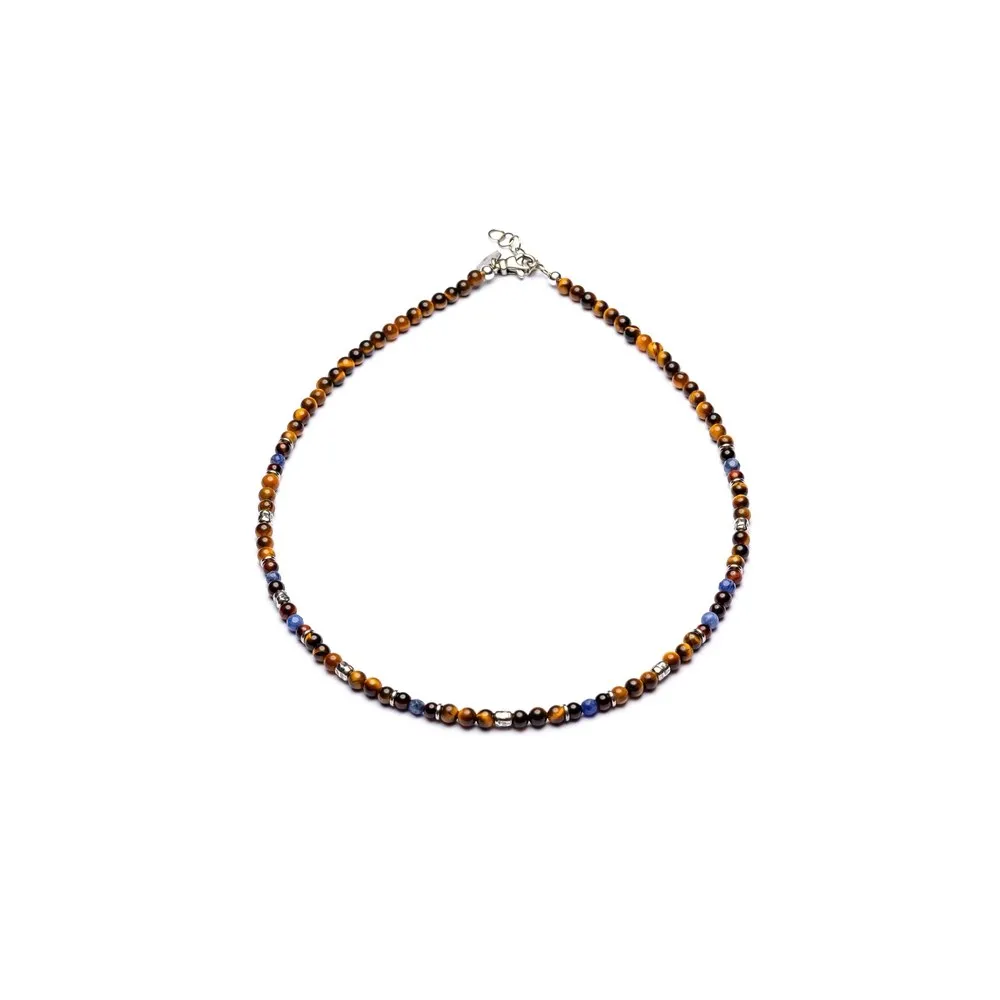 Collana Uomo Antracite con Pietre Dure Sperlonga