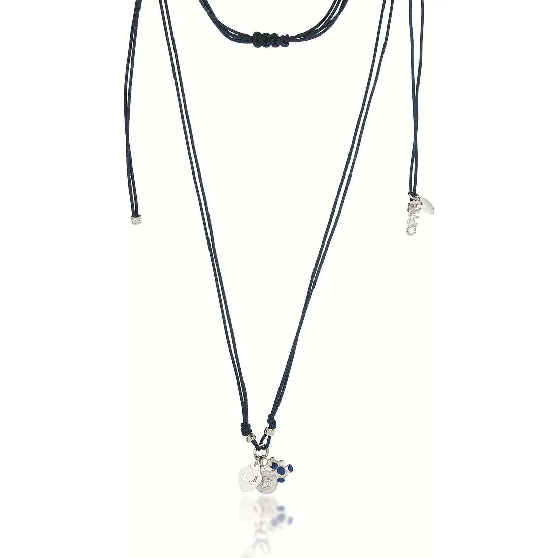 Collana argento bambino gioielli Liujo con orsetto blu blj073