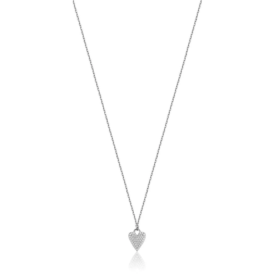 Collana donna in argento con cuore zirconato gioielli Melitea mc290