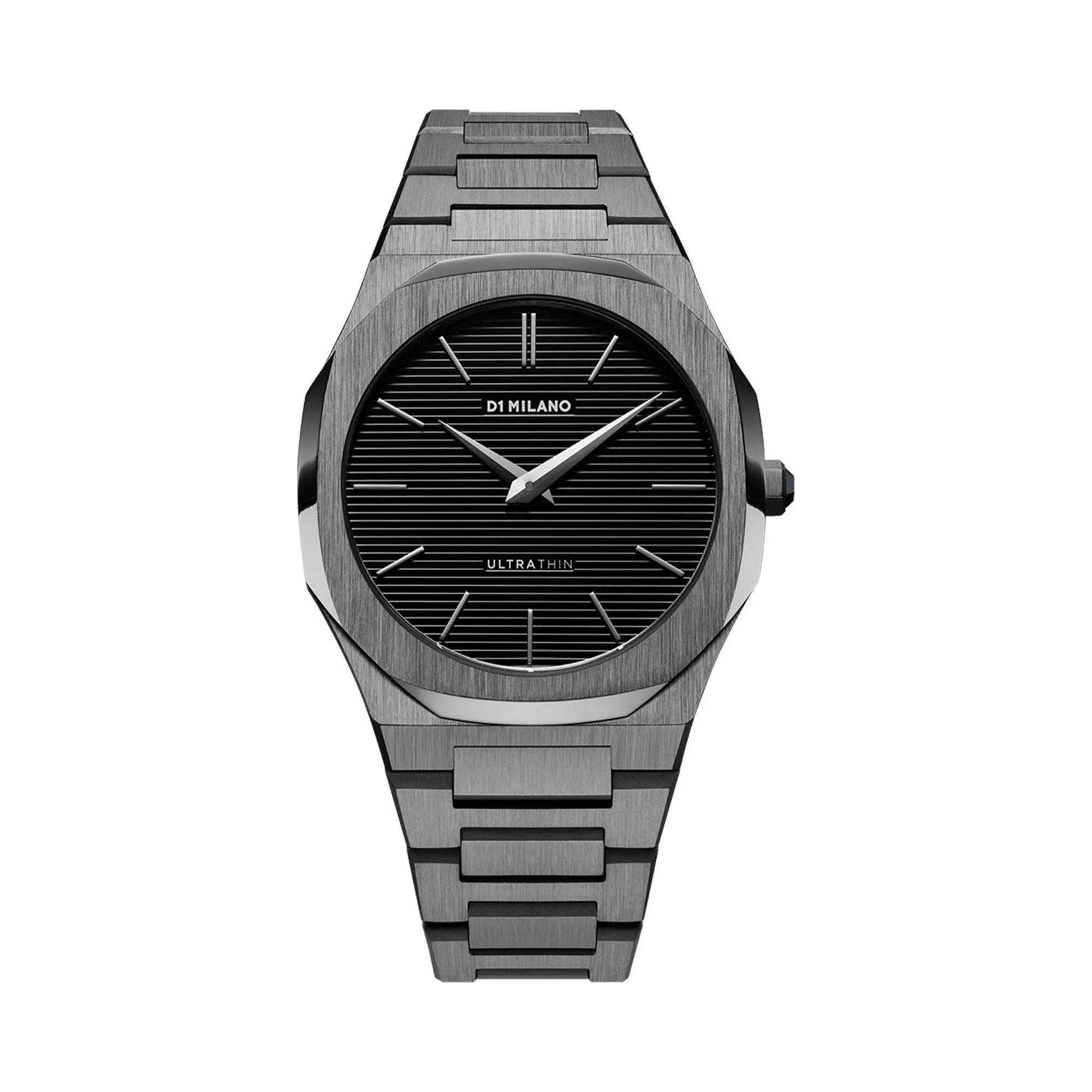Orologio D1 Milano Ultra Thin Bracelet 40 Mm Gun Metal 3D Stripe