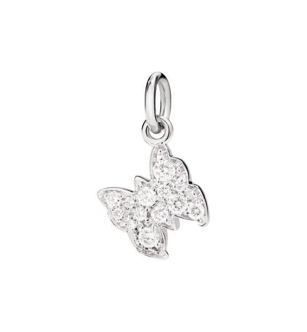 CHARM DODO FARFALLA ORO BIANCO DIAMANTI DMB6006-BUTTS-DB0OB