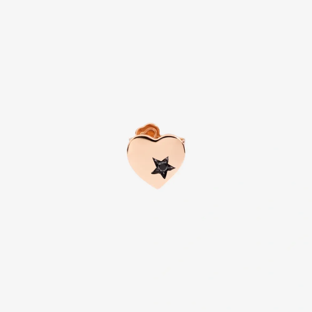 DoDo - Orecchino Stud Cuore Oro Rosa 9K