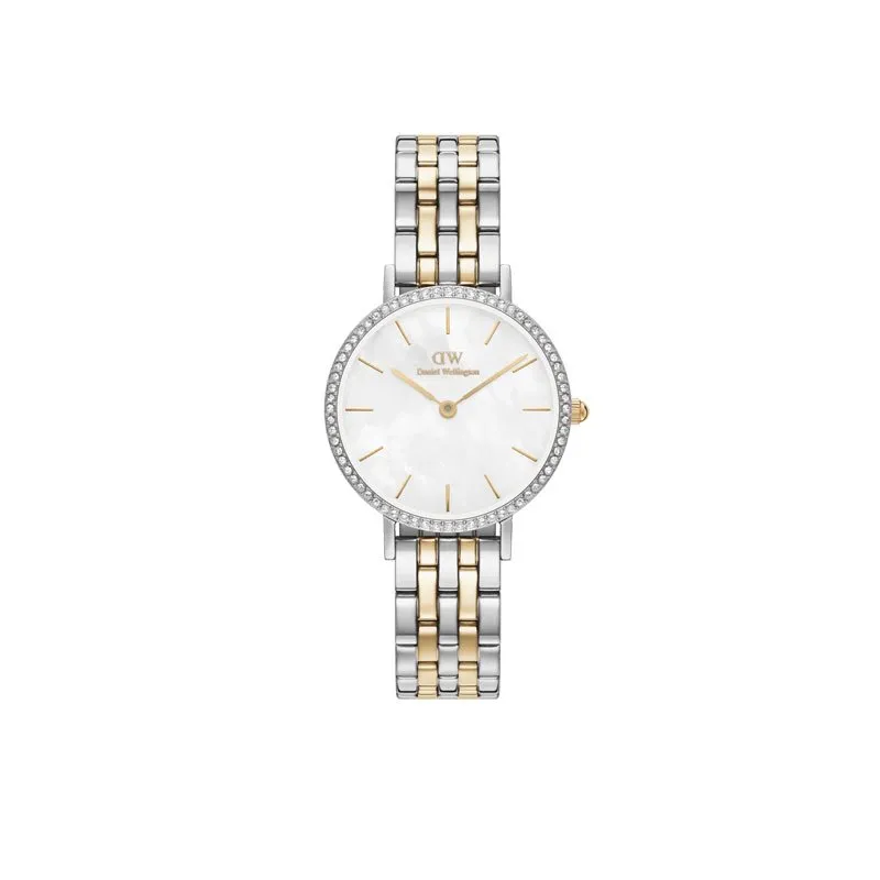 DANIEL WELLINGTON – OROLOGIO DONNA – PETITE LUMINE BEZEL 5-LINK TWO-TONE MOP