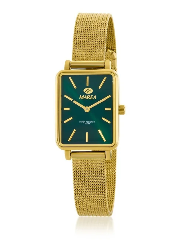 Donna Orologio Marea dorato quadrante rettangolo b41378/5