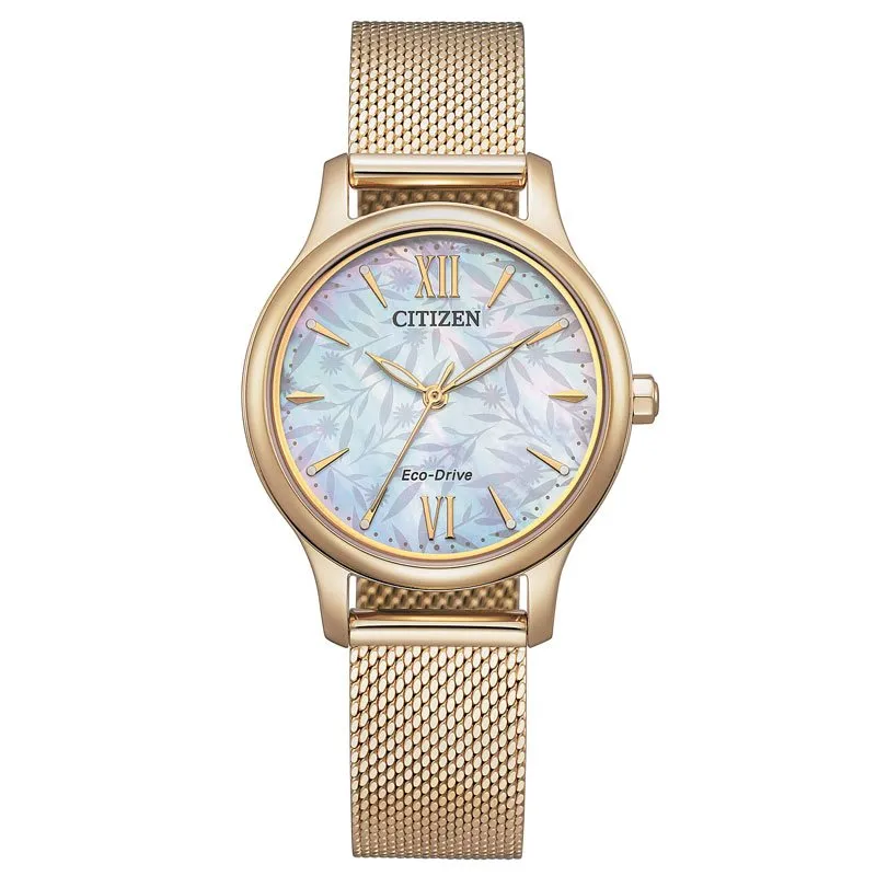 CITIZEN – OROLOGIO DONNA – COLLEZIONE OF CLASSIC LADY SOLOTEMPO IP ORO ROSA QUADRANTE IN MADREPERLA – EM0892-80D