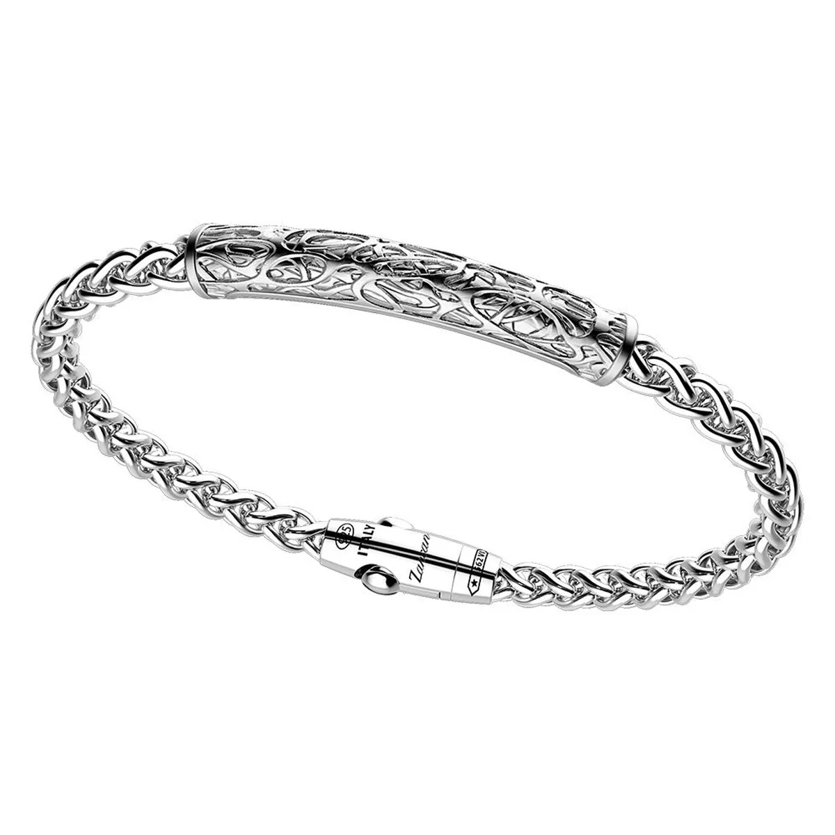 Zancan silver bracelet with plate