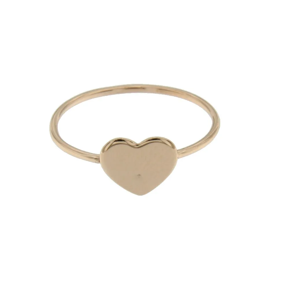 Marco Gerbella Orafi - Anello cuore lastra oro rosa