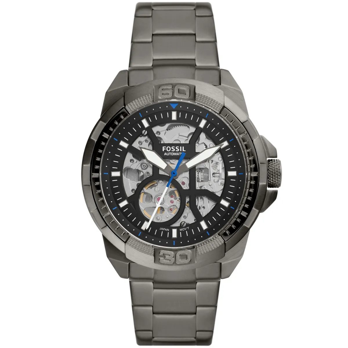 FOSSIL ME3218 Automatico Uomo in Acciaio Grigio Fumo - Bronson