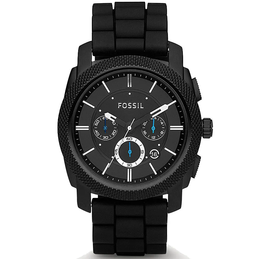 FOSSIL FS4487 Orologio Cronografo Uomo con Cinturino in Silicone Nero - Machine