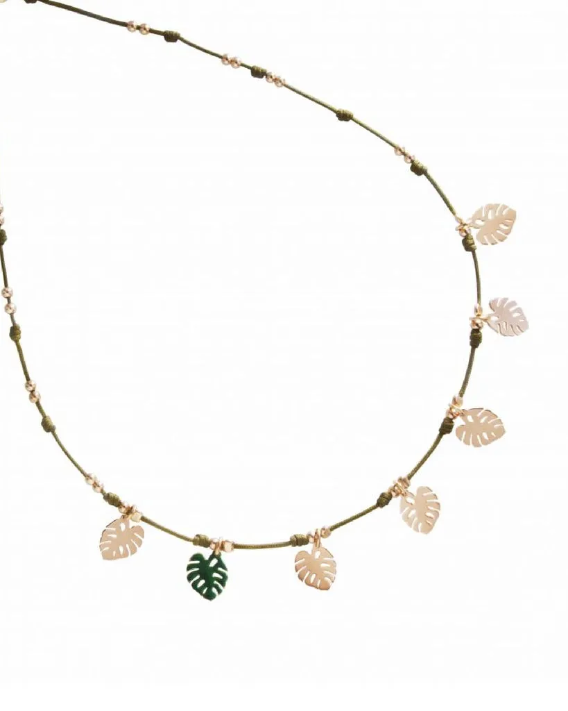 Collana "Foglia monstera"