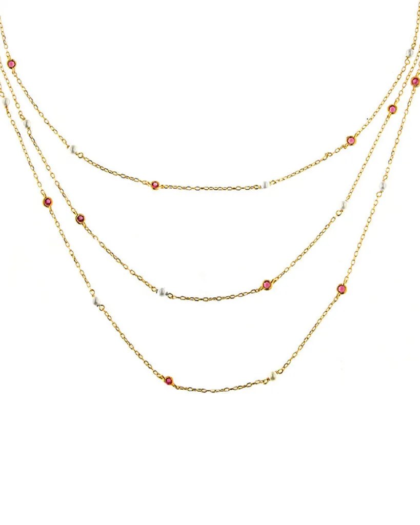 Collana girocollo collezione "Galactica" a 3 fili