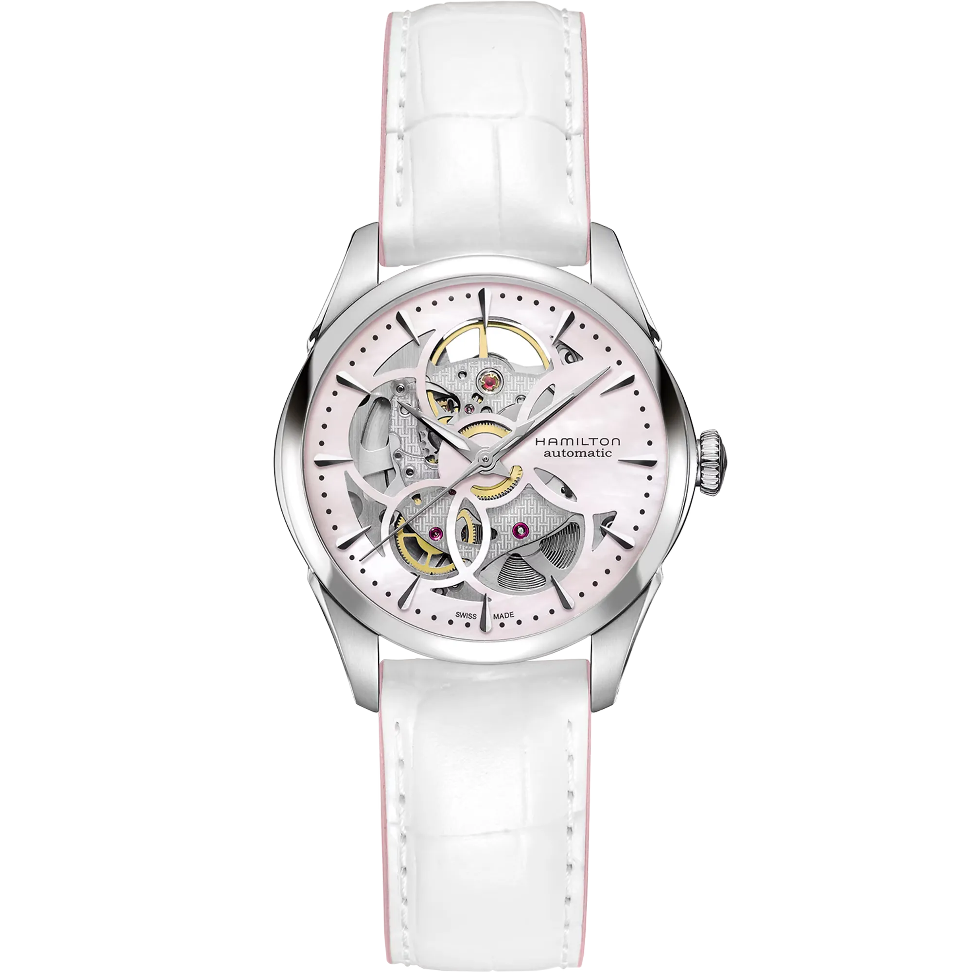 OROLOGIO HAMILTON JAZZMASTER SKELETON LADY 36 MM MADREPERLA ROSA - H32405871
