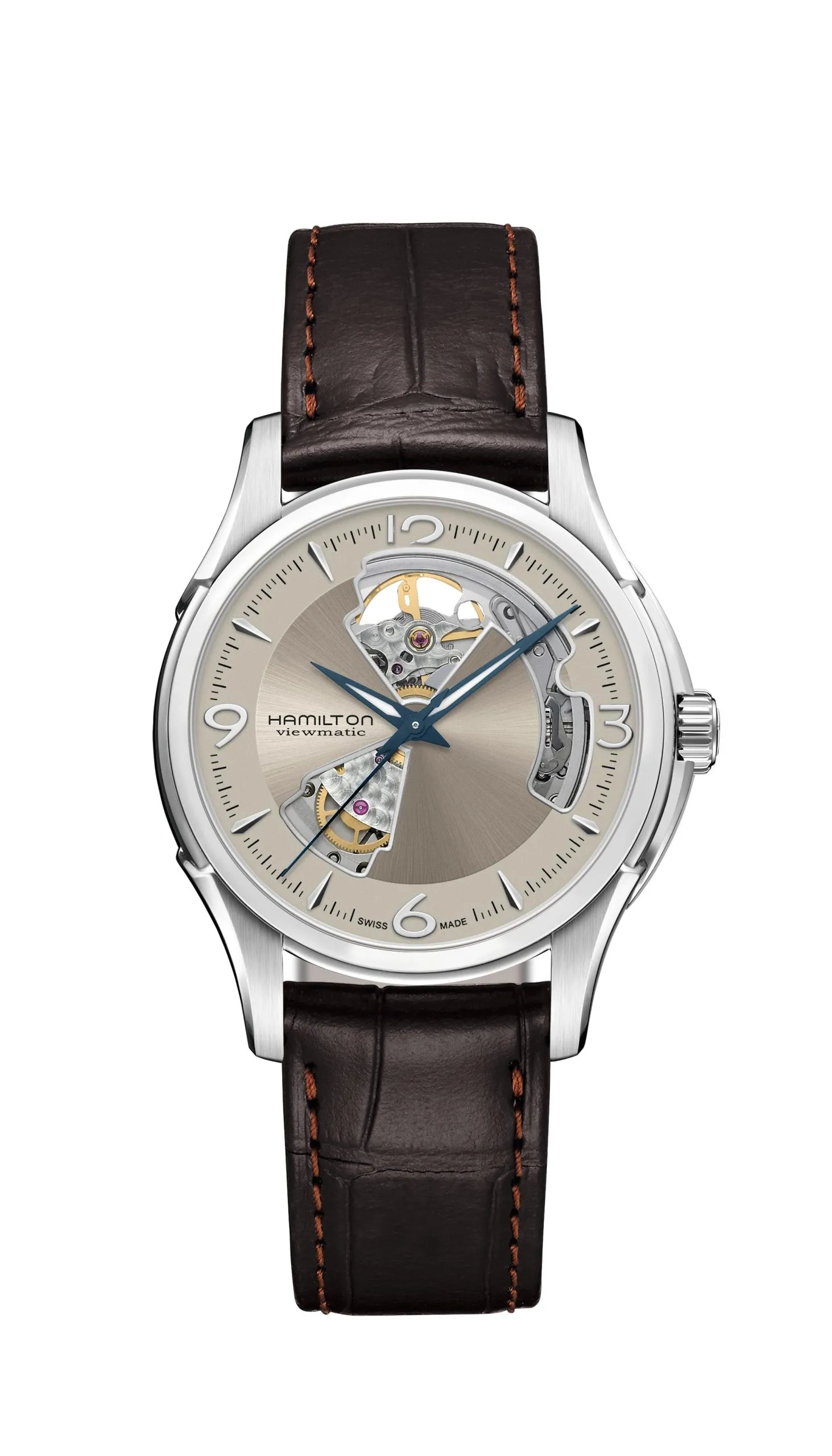 OROLOGIO HAMILTON JAZZMASTER OPEN HEART AUTO 40 MM BEIGE - H32565521