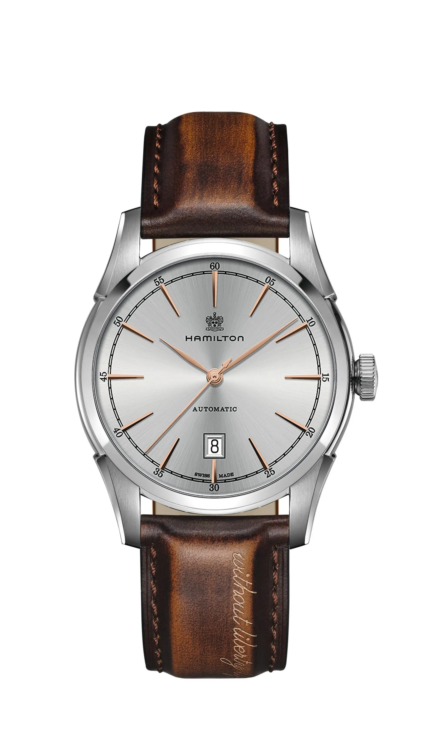 OROLOGIO HAMILTON AMERICAN CLASSIC SPIRIT OF LIBERTY AUTO 42 MM SILVER PVD ORO - H42415551