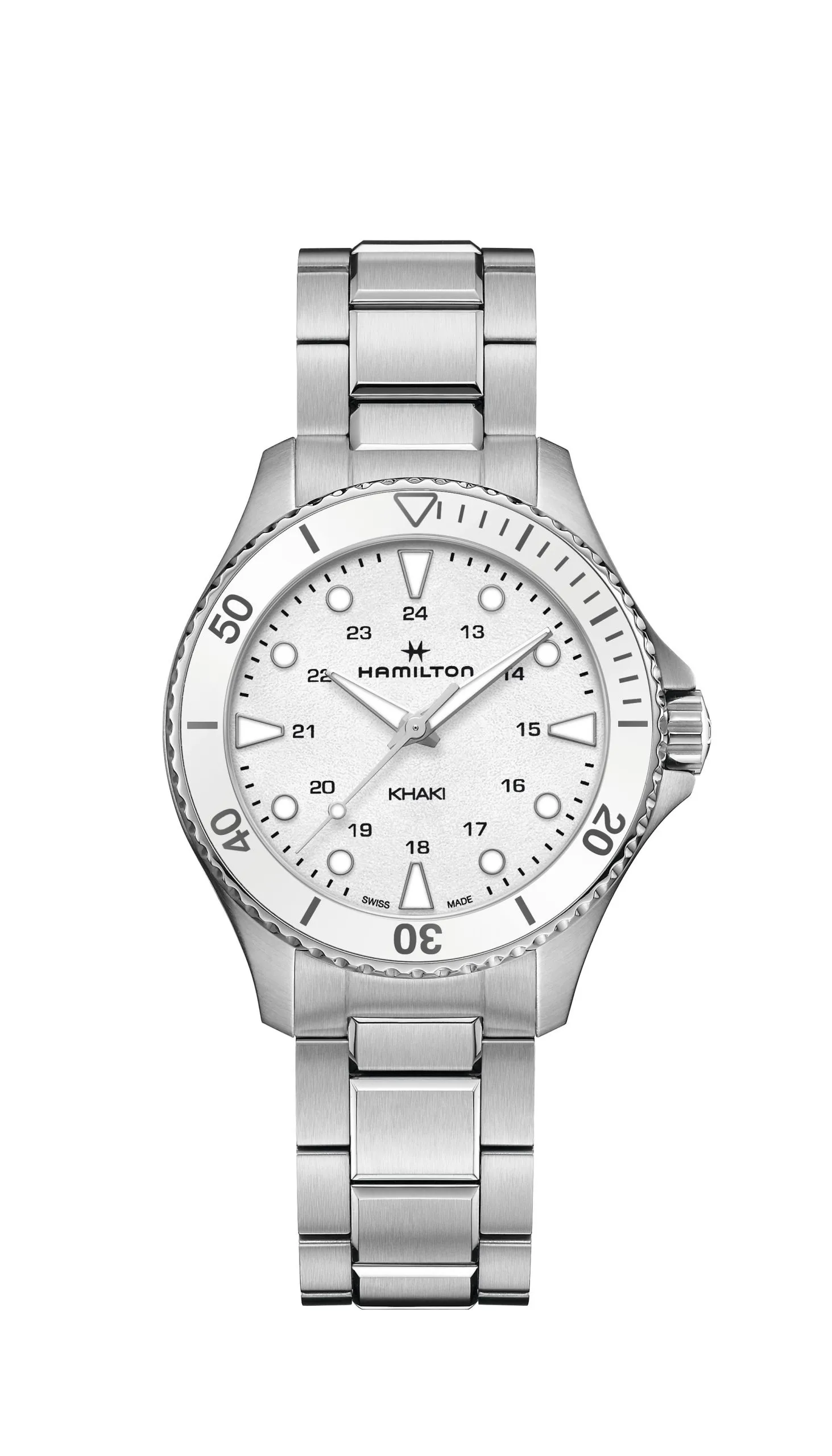 OROLOGIO HAMILTON KHAKI NAVY SCUBA LADY QUARZO 37 MM BIANCO - H82221110