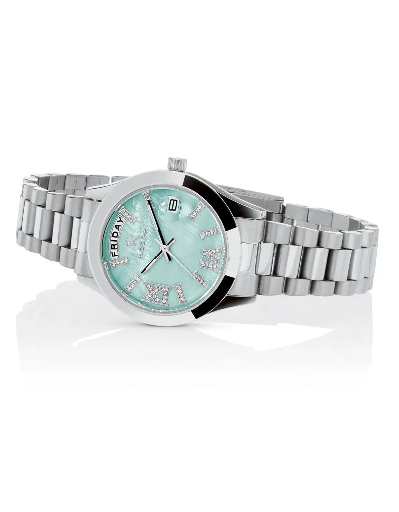 LUXURY DAY DATE DIAMONDS MOP VERDE MENTA