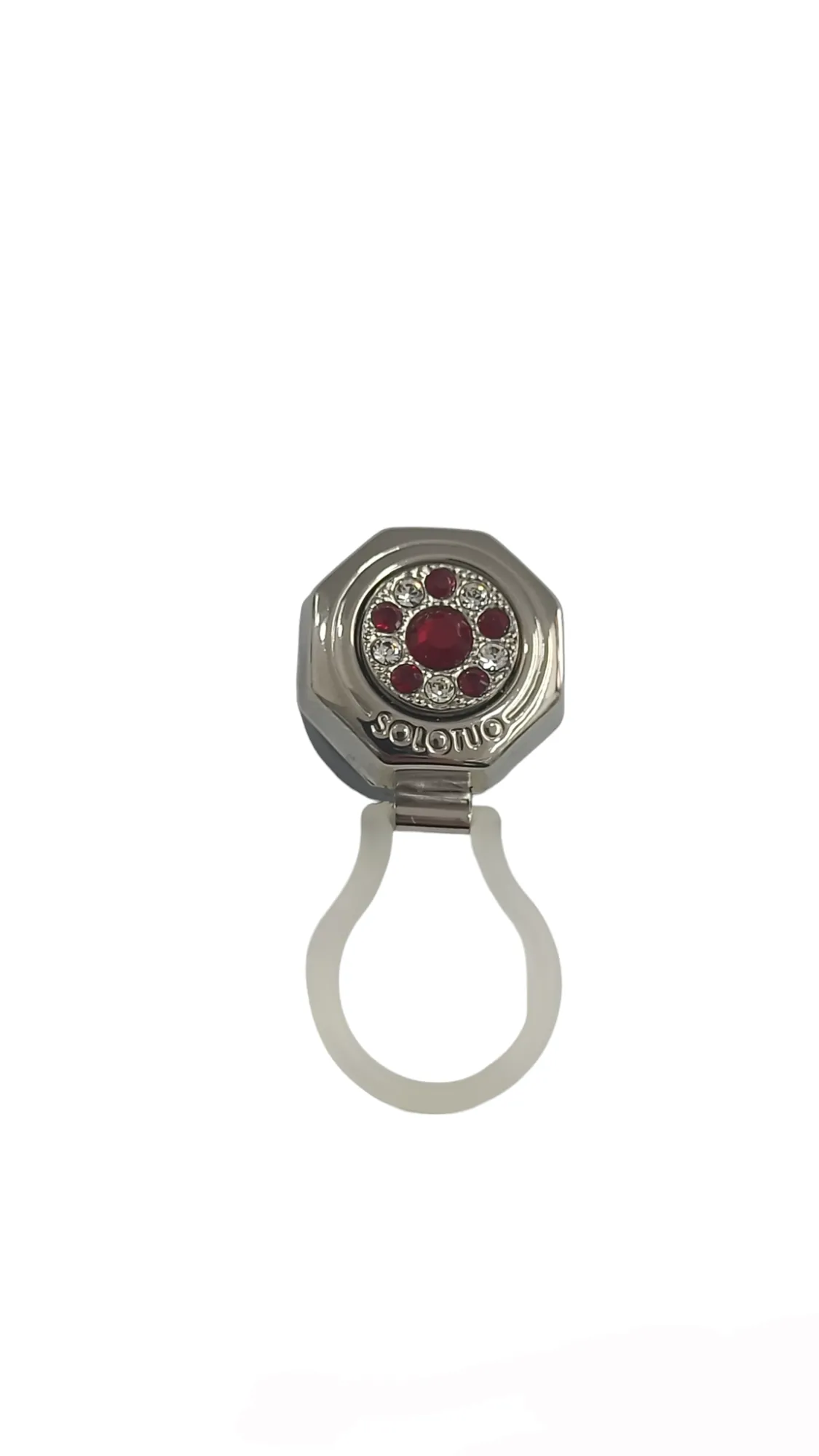 Portaocchiali in argento Solotuo Filigrana silver con pietre rosse