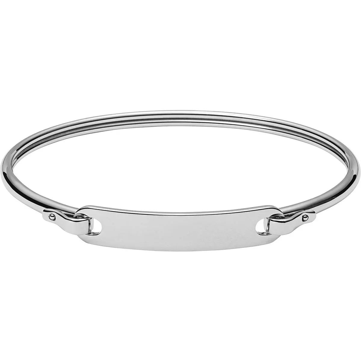 FOSSIL JF02966040 Bracciale da Donna Rigido con Targhetta in Acciaio - Classics