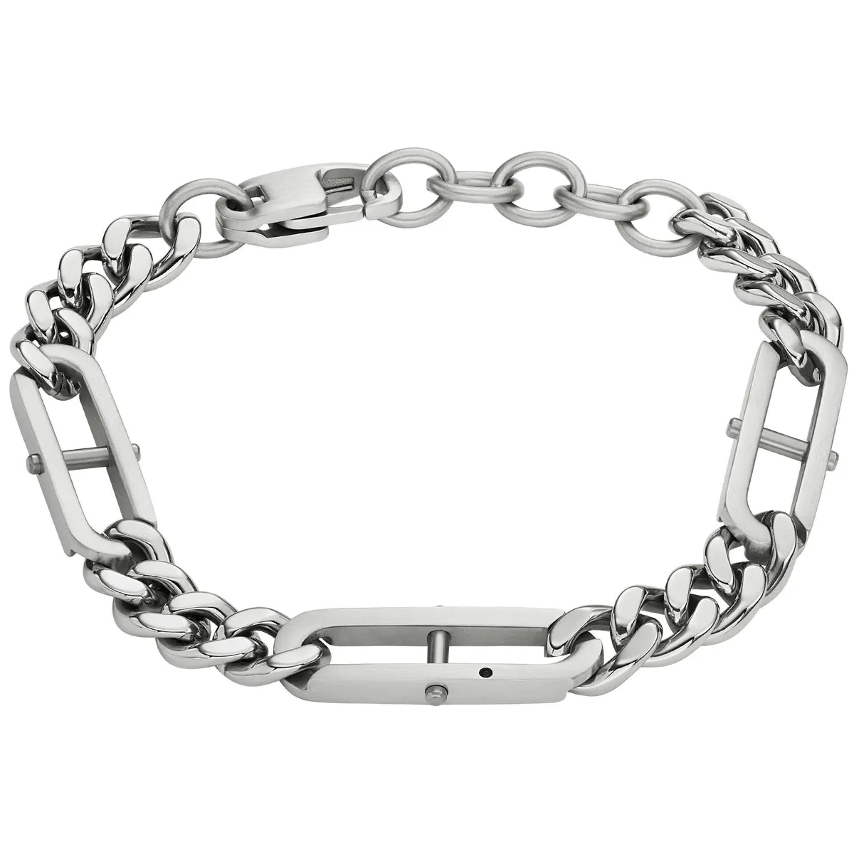 Fossil JF04342040 Bracciale Uomo in Acciaio a Catena - Heritage D-Link