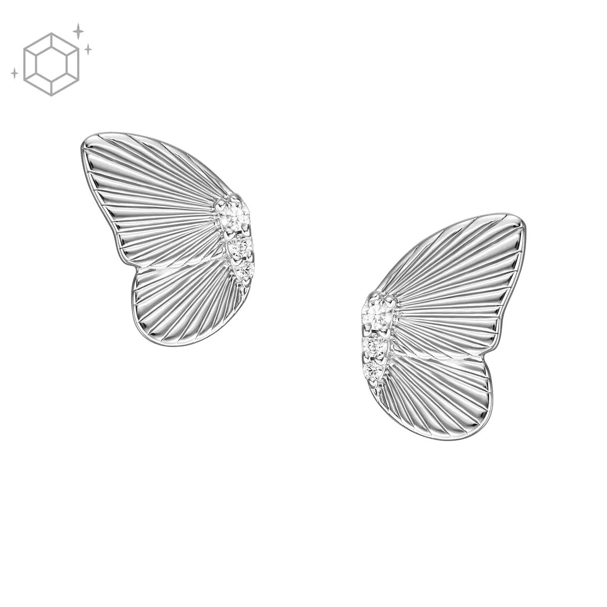 Fossil JFS00621040 Orecchini da Donna a forma di Farfalla in Argento BUTTERFLIES