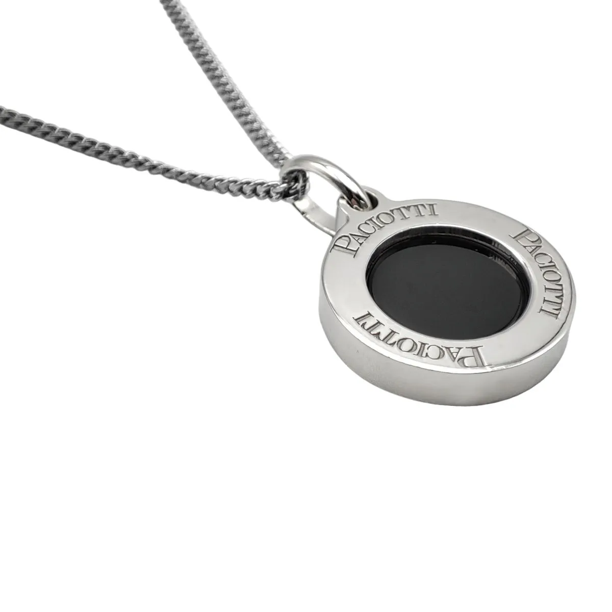 JPCL0599B CESARE PACIOTTI Jewels Collana con Pendente Moneta in Argento 925 e Onice