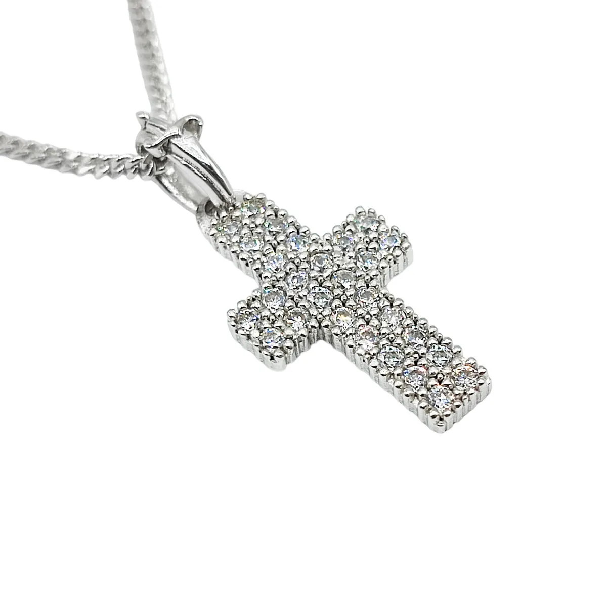 JPCL0813B CESARE PACIOTTI Jewels Girocollo Unisex con Croce in Argento 925 e Zirconi