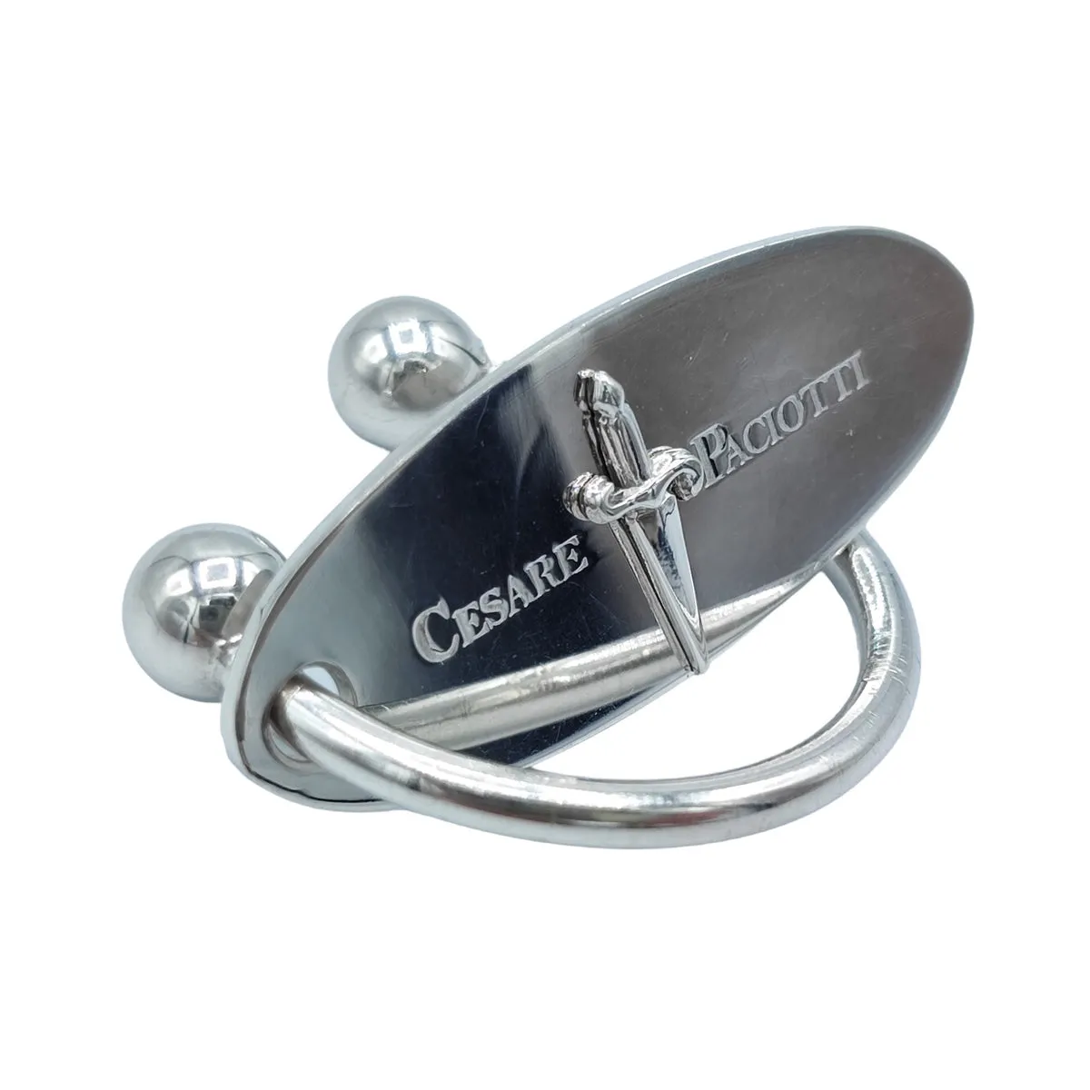 JPPC0040 CESARE PACIOTTI Jewels Portachiavi in Argento 925 con Piastrina Loggata Ovale