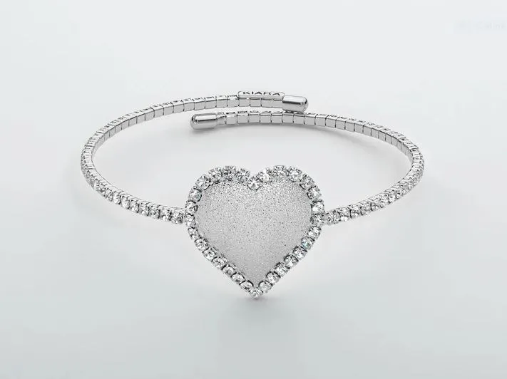 Kiara bracciale donna con cuore in ottone e cristalli KBRD1730B