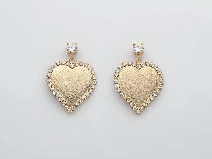 Kiara design orecchini donna con cuore in ottone KERD2030G