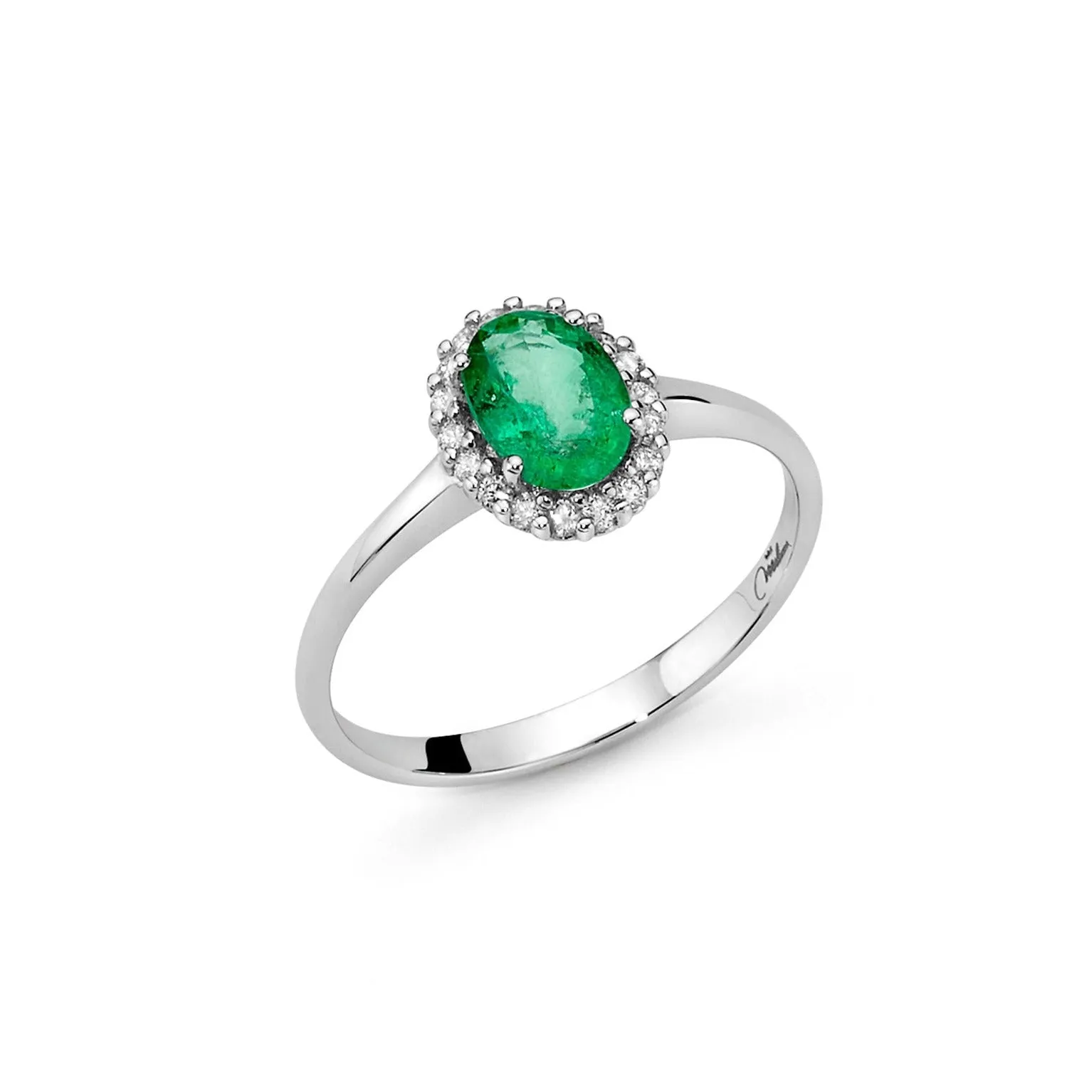 Anello Miluna oro, smeraldo e diamanti naturali LID3279