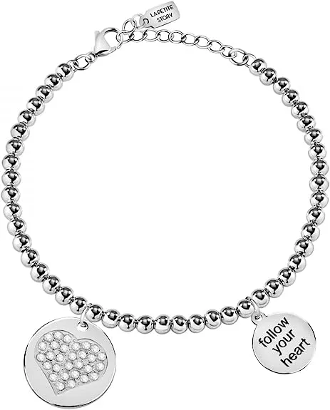 La Petite Story bracciale da donna, collezione love, in acciaio, pietra – LPS05ASD10