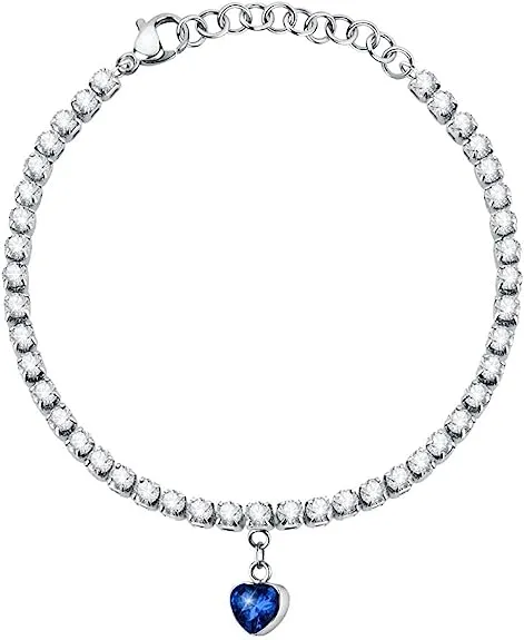 La Petite Story love bracciale donna in acciaio, cristalli stile tennis – LPS05ASD27