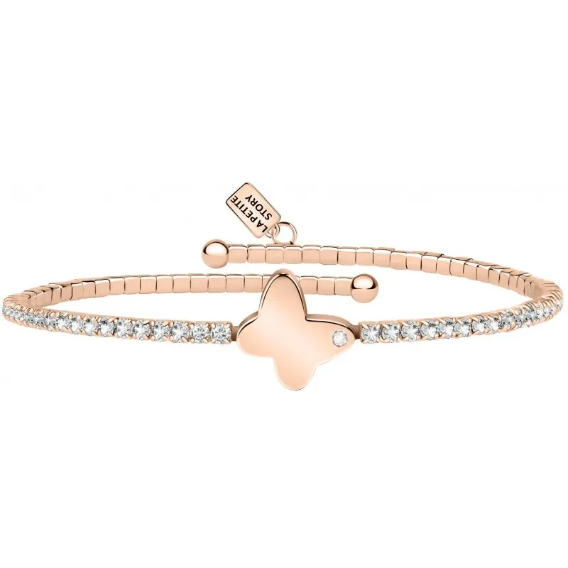 Le Petite Story donna bracciale myself con farfalla rosè lps05ase06