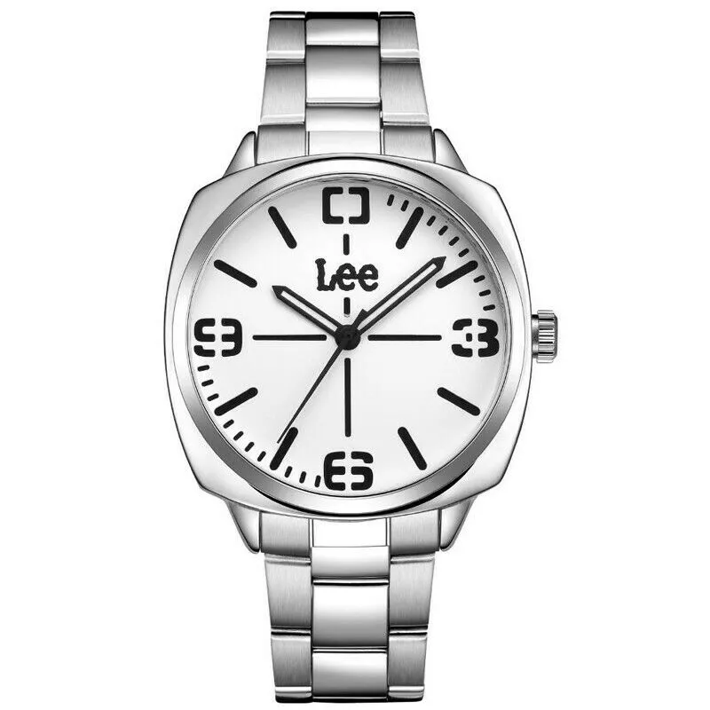 Lee orologio uomo solo tempo in acciaio con quadrante bianco LES-M75BSDS-71