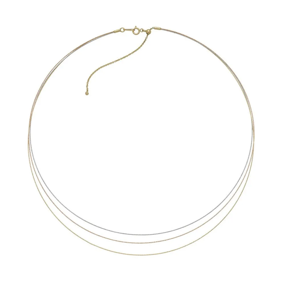 Magic Wire - Collana Saturno 3 fili in oro