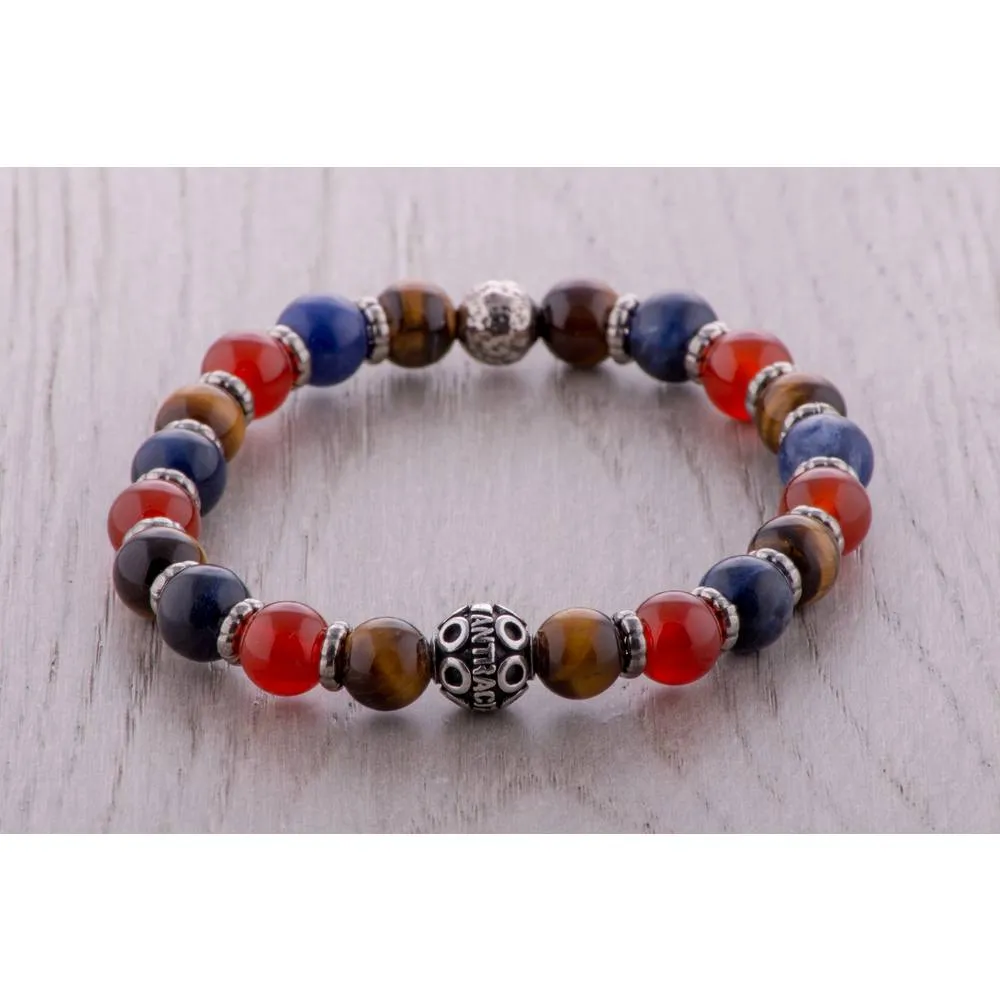 Bracciale Uomo Antracite Pietre Dure MARTE CHIC