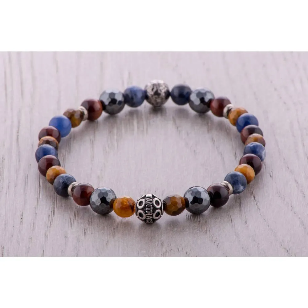 Bracciale Uomo Antracite Pietre Dure MIAMI