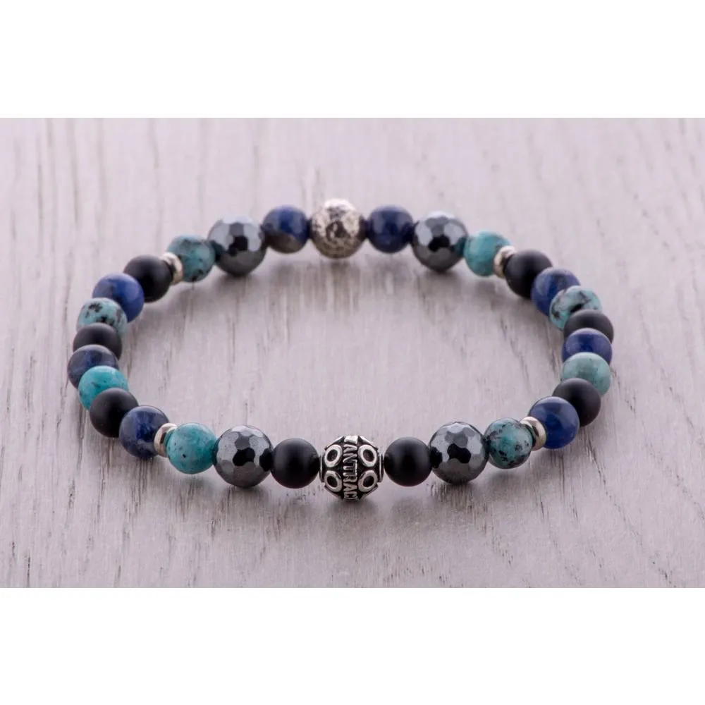 Bracciale Uomo Antracite Pietre Dure NEW YORK