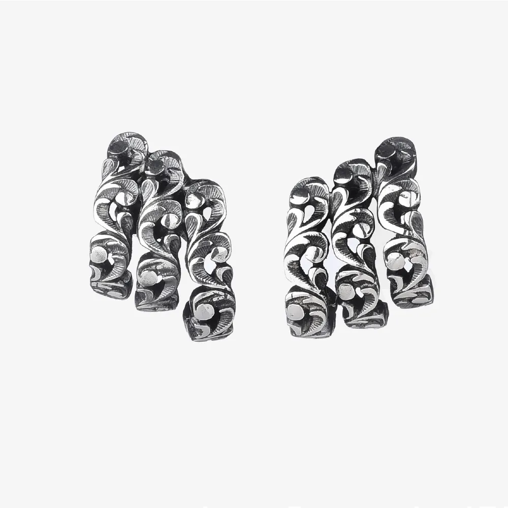 Maria e Luisa Jewels Orecchini a lobo in argento brunito