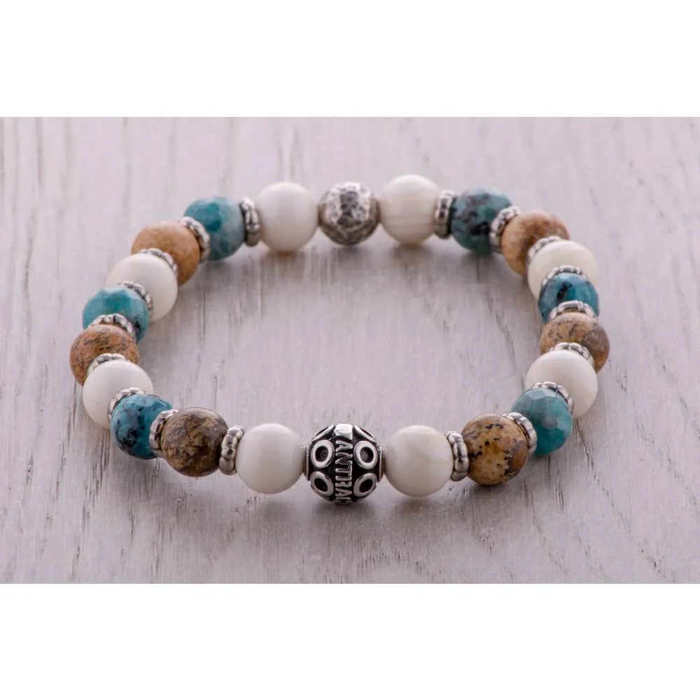 Bracciale Uomo Antracite Pietre Dure ODINO CHIC