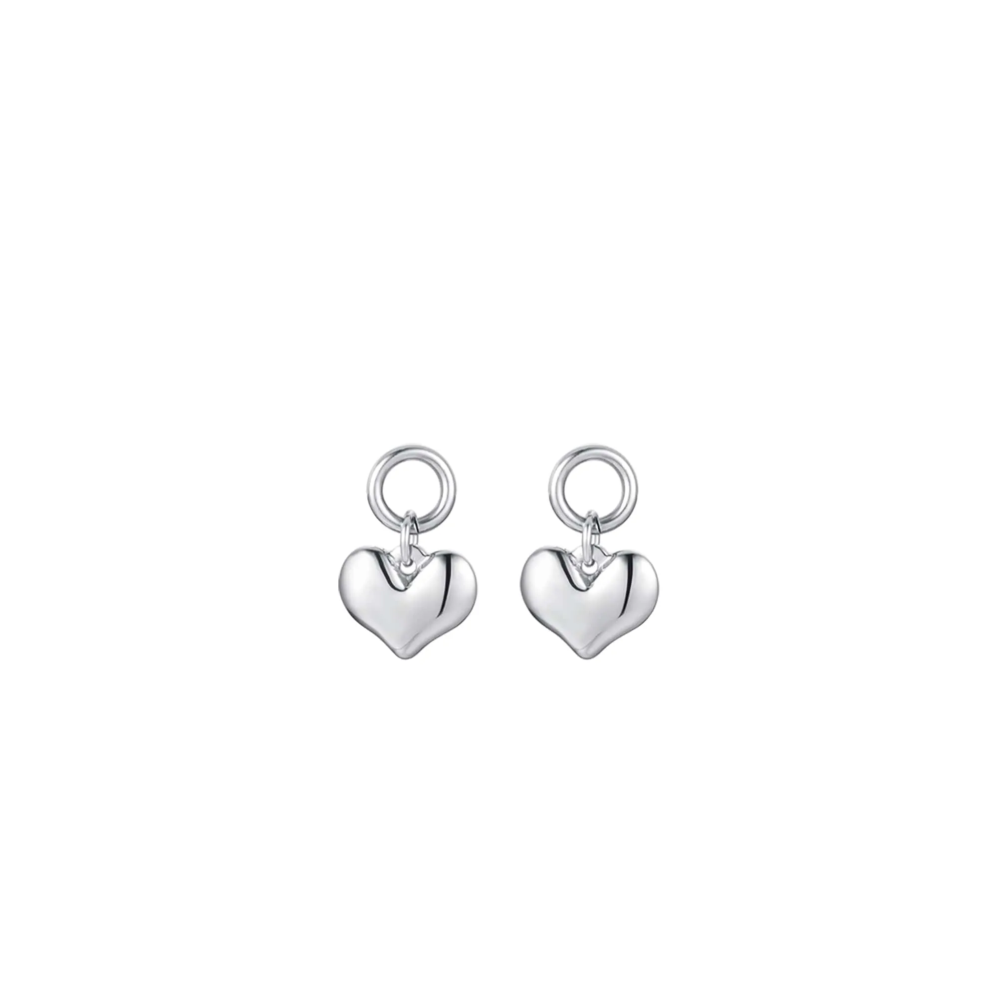 WOMEN'S STEEL EARRINGS WITH HEARTS