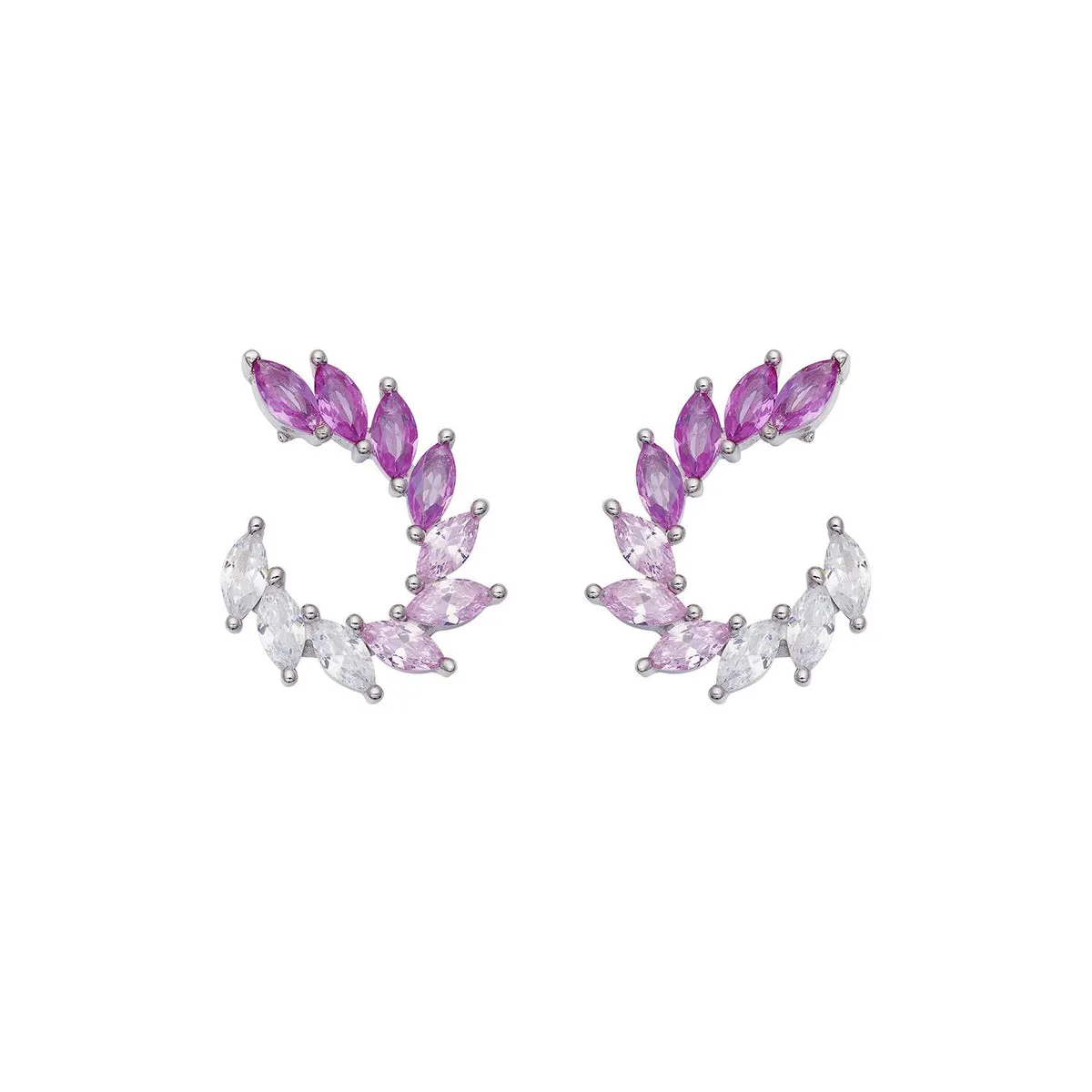 ORA 206 Orecchini in Argento e Zirconi Degradè Rosa di COMETE Gioielli