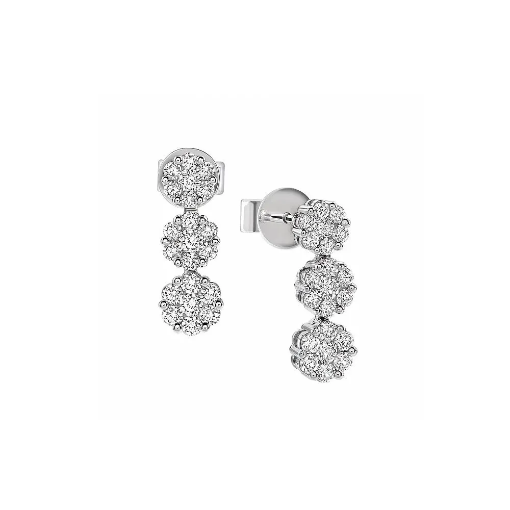 Giorgio Visconti Orecchini Trilogy oro bianco e diamanti