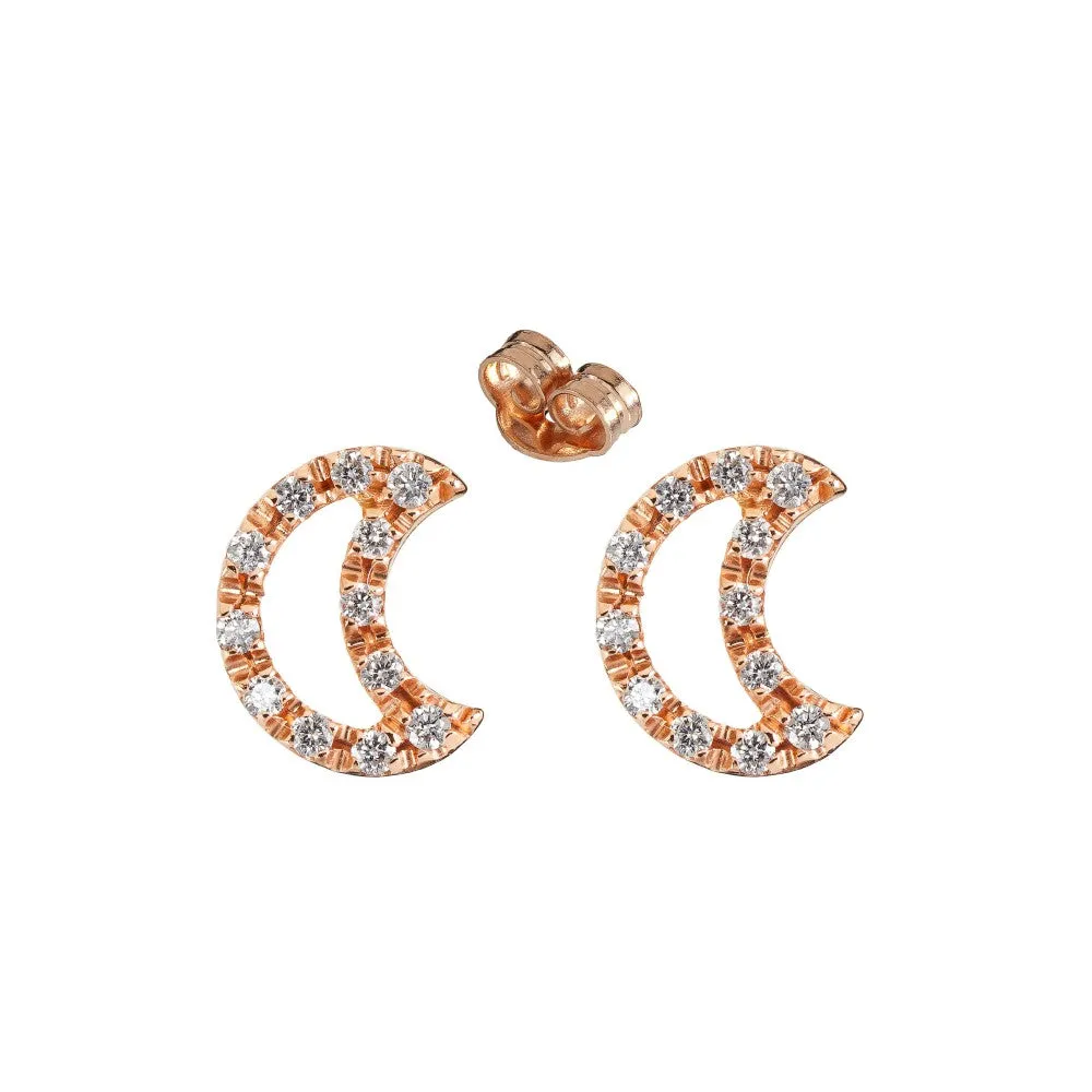 Marco Gerbella Orafi - Orecchini con luna a filo e diamanti