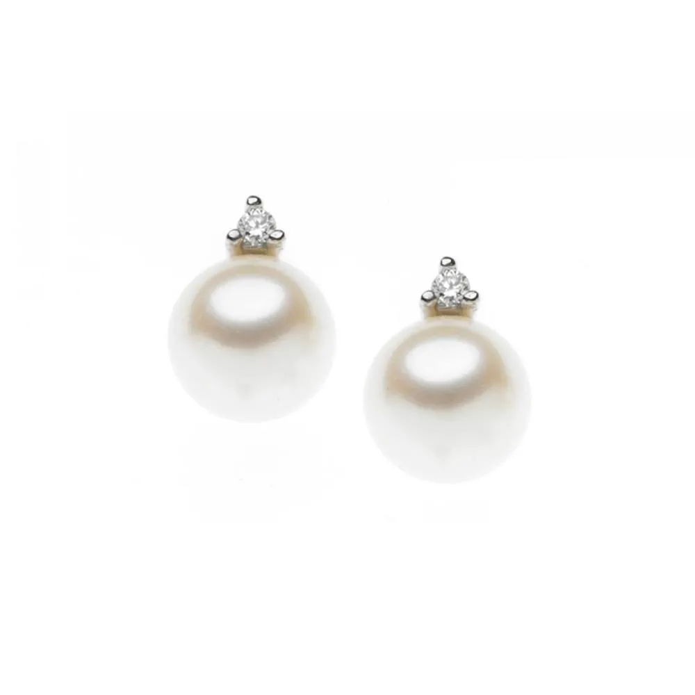 Orecchini Comete Perle Ø 7/7,5 e Diamanti ORP 543